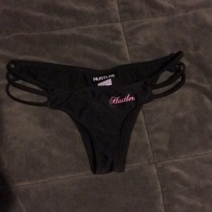 Hustler black bottoms bathing suit